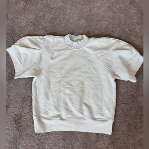 Agolde The Round Box Sweatshirt Small Gray Blue Short Sleeve Comfy Lounge